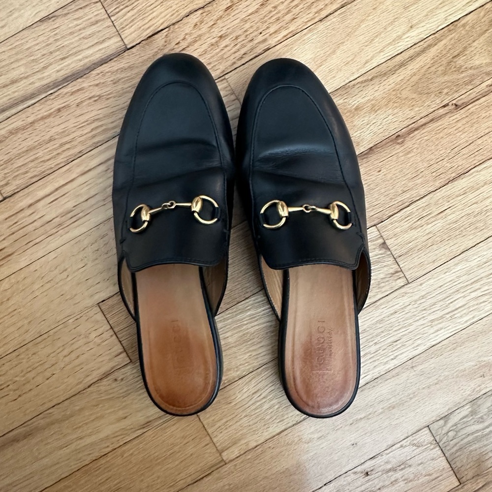 Gucci Princetown Leather Mules